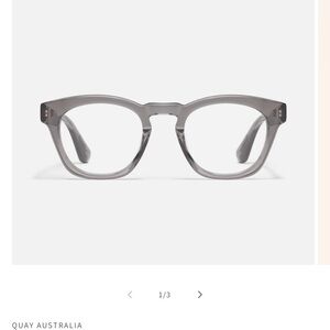 Quay Australia Translucent Gray Glasses BOW TIE